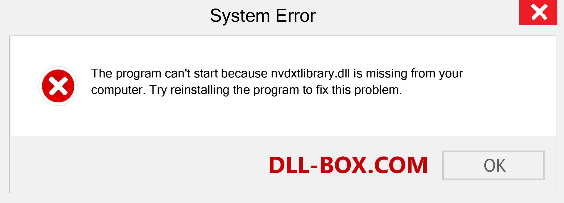  nvdxtlibrary.dll file is missing?. Download for Windows 7, 8, 10 - Fix  nvdxtlibrary dll Missing Error on Windows, photos, images